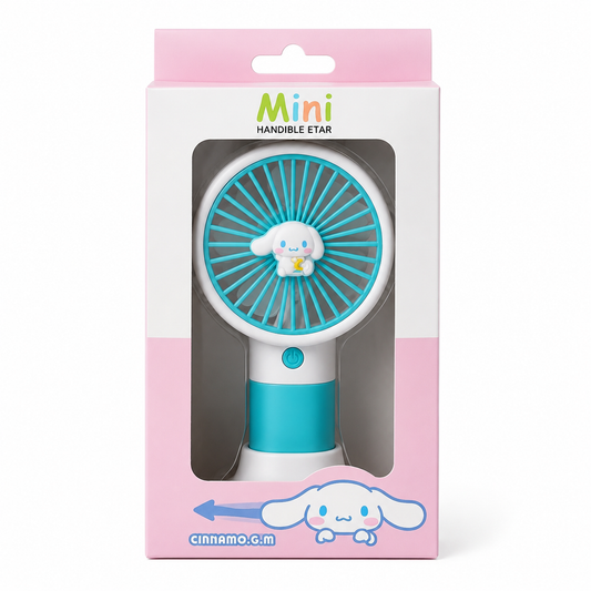 Mini Rechargeable Fan White and Green 1 piece