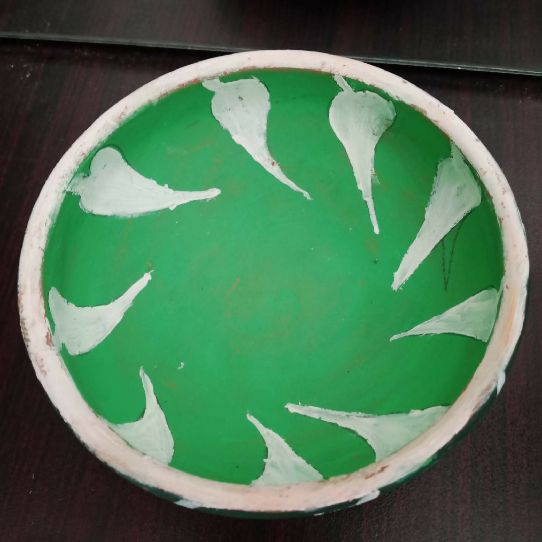 Clay Money Saving Pot (Gullak) and random design matti ka bartan 2 pcs Random design