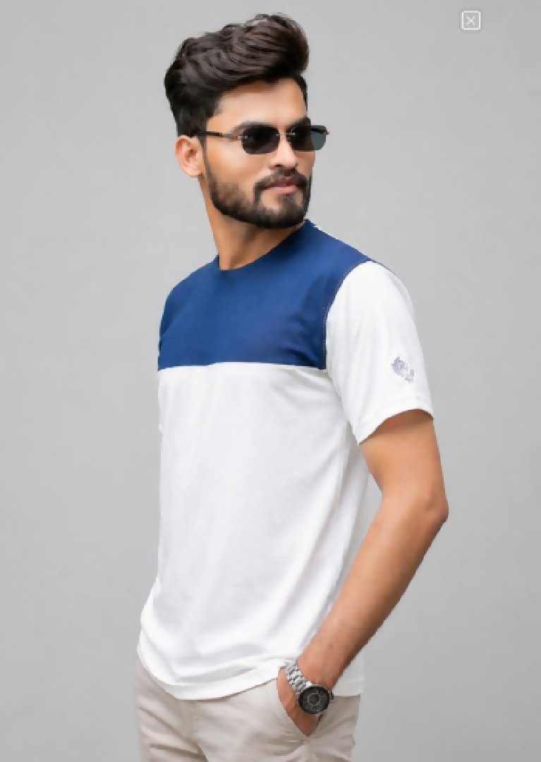 GLO-109 Navy Block Tee