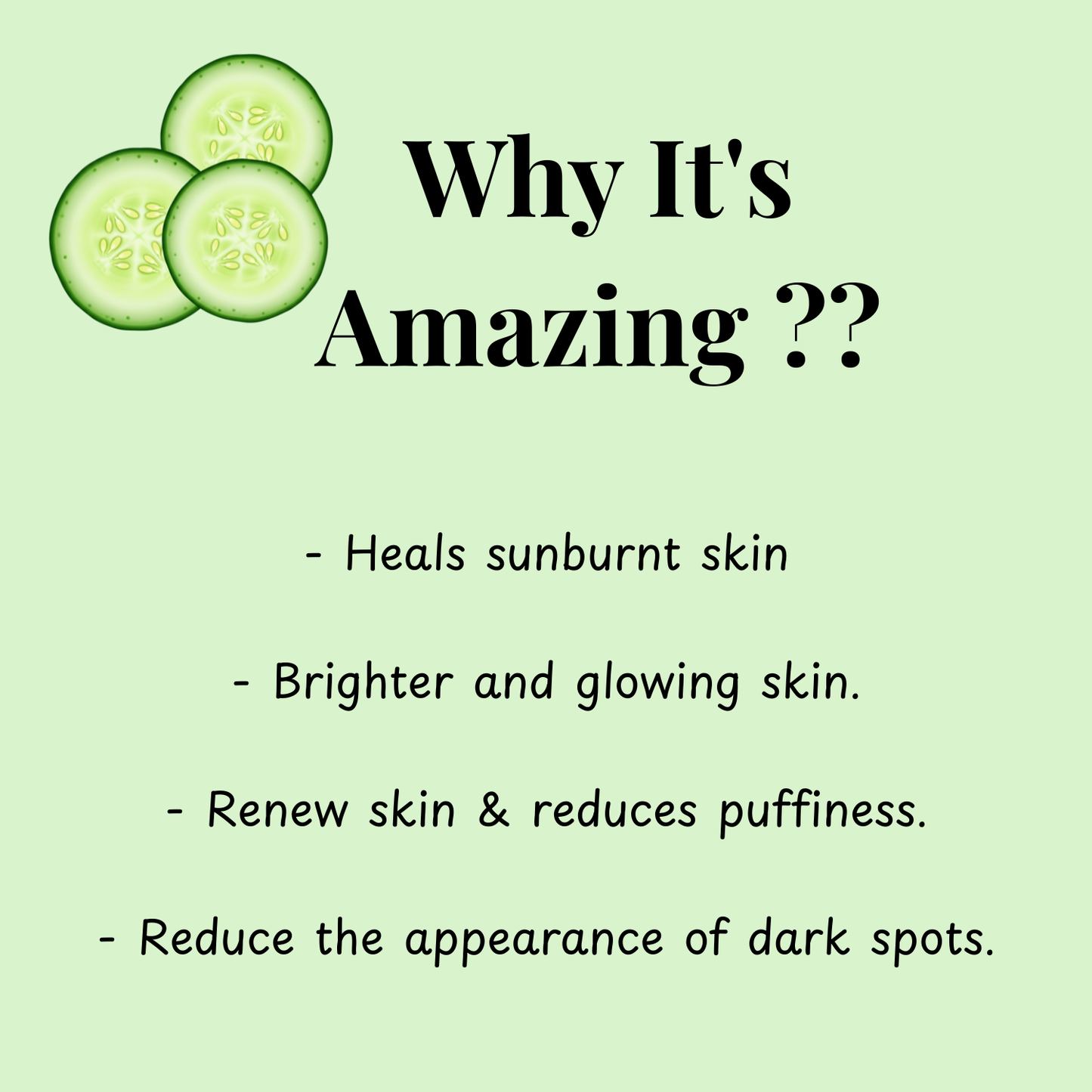 Cucumber Face Wash Benefits