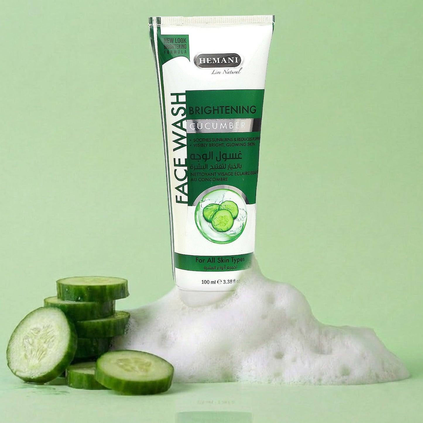 brightening cucumber face wash
