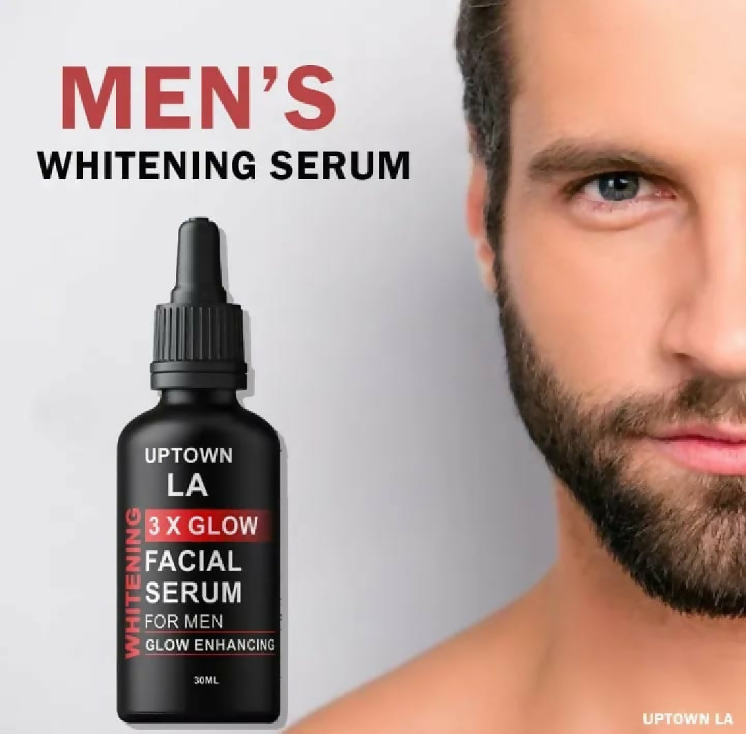 Upown LA 3X Glow Facial Serum for Men Brightening Hydrating and Healthy Skin Care