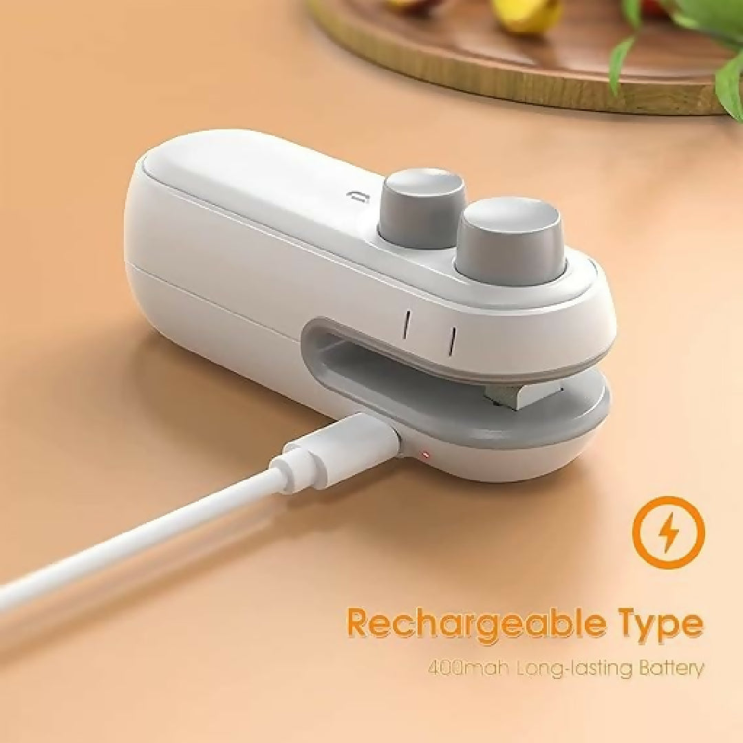 Portable Rechargeable Mini Sealer For Plastic Bags - Handheld Heat Sealing Machine