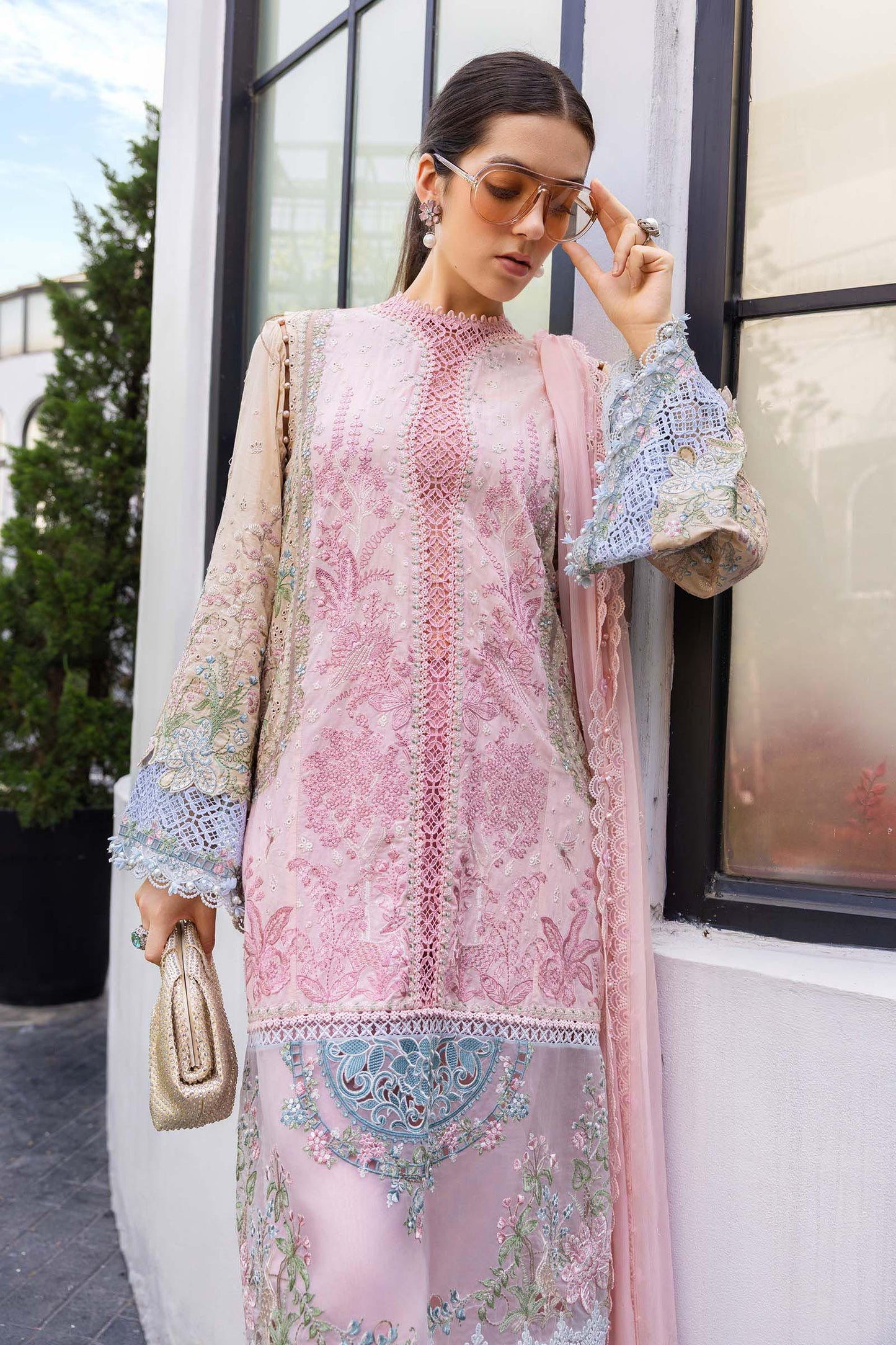 Maria B 3 Pc Unstitched Embroidered Lawn Suit EL-26-09
