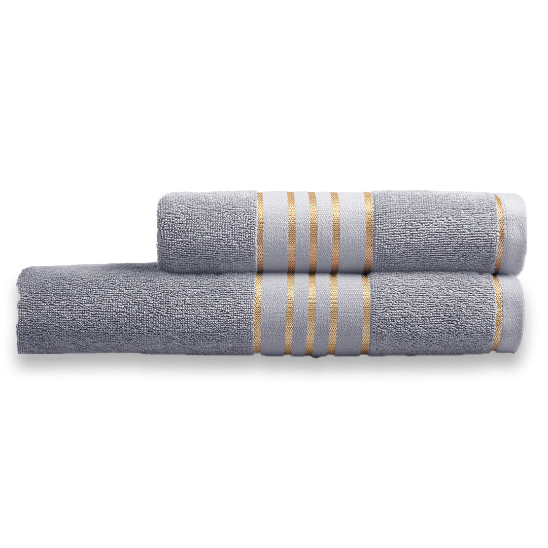 Combed Cotton Grey Towel Set