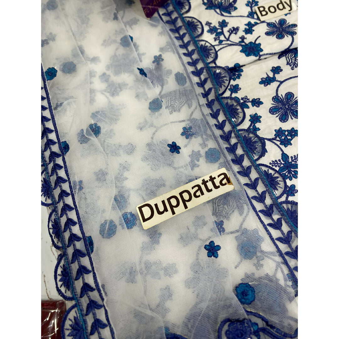Faiza Saqlain Inspired Luxury Embroidered Lawn Maxi 3 Piece Unstitched Suit