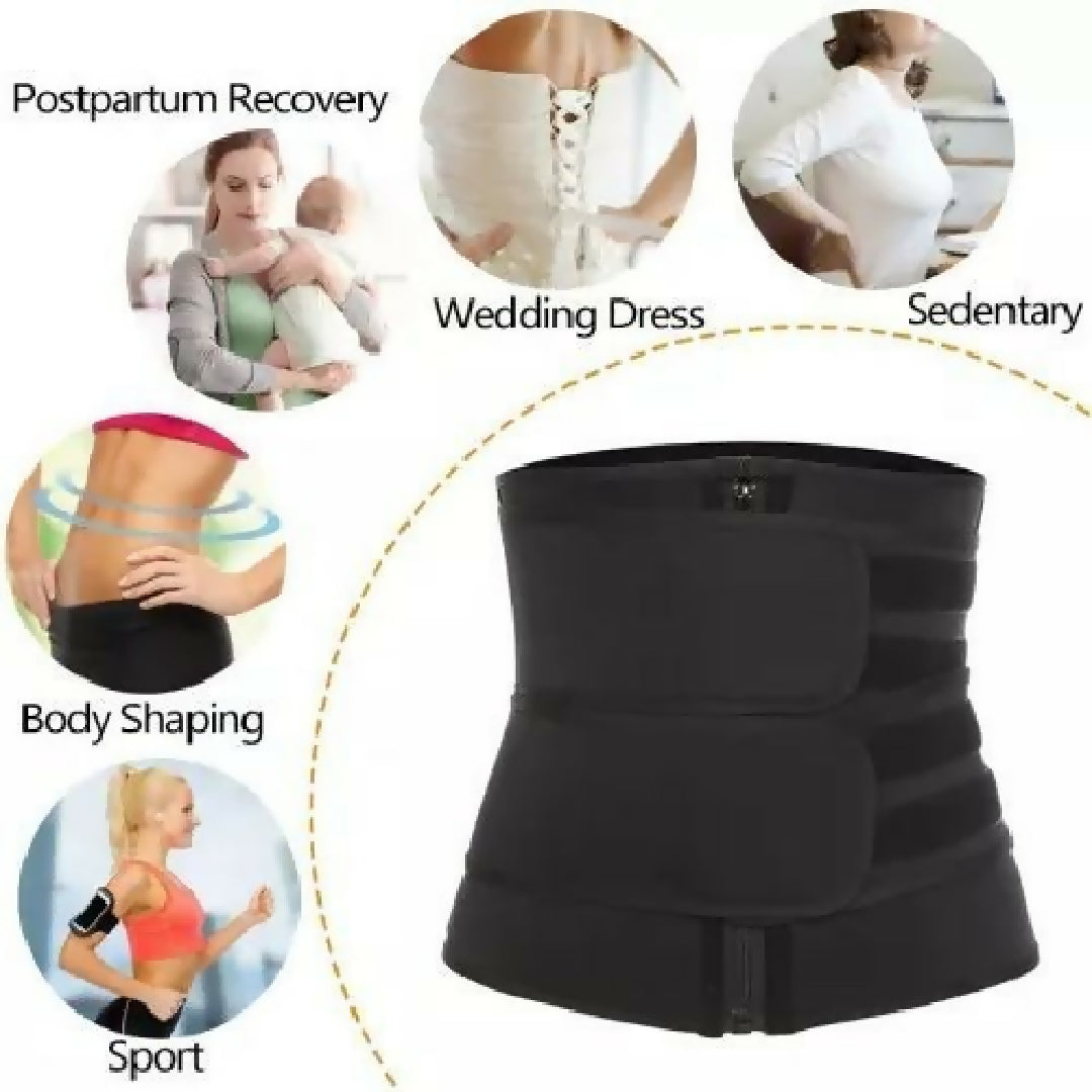 Waist Trainer Belt-Slimming Body Shaper Belts Sport Girdle with two strap