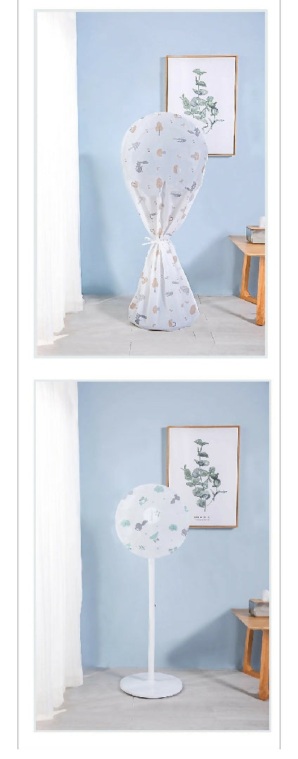 Decorative Fan Cover with Colorful Pattern Design - Dust Protection and Stylish Room Accent