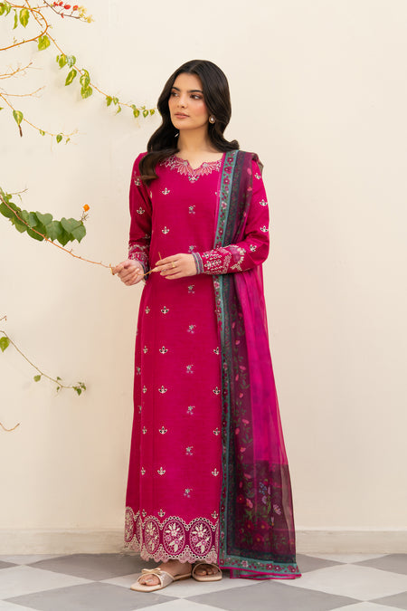 Xenia Formals 3 Pc Unstitched Embroidered Lawn Suit  VEYRAH