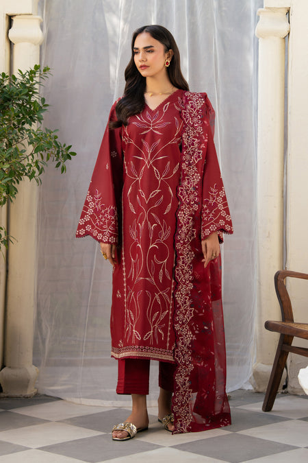 Xenia Formals 3 Pc Unstitched Embroidered Lawn Suit ALIF