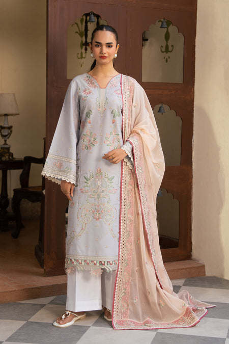 Xenia Formals 3 Pc Unstitched Embroidered Lawn Suit ELIAN