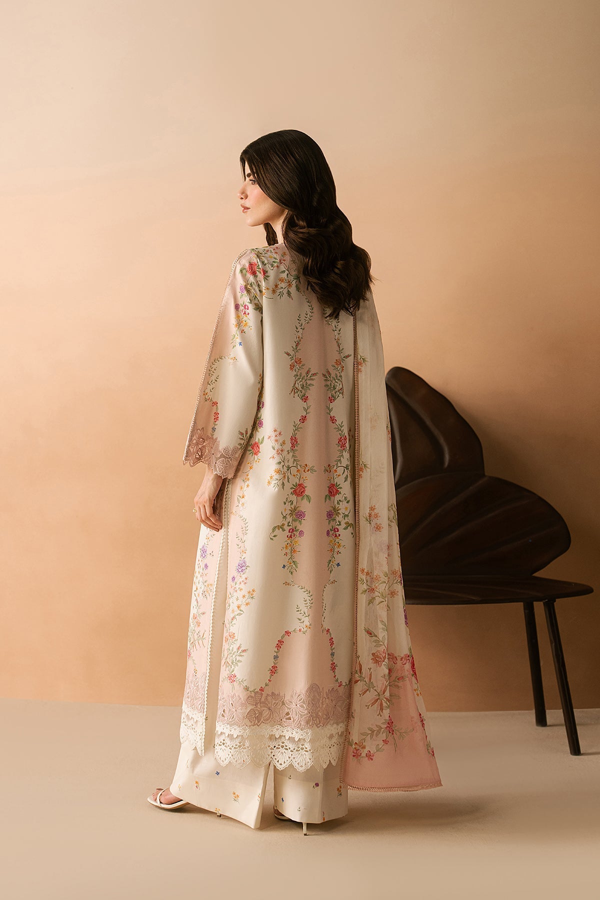 Afrozeh 3 Pc Unstitched Embroidered & Printed Lawn Suit Lustre