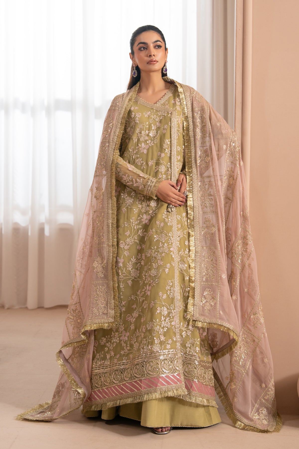 Zaeva Unstitched Embroidered Chiffon 3 Piece Suit By Xenia Formals NIVVI