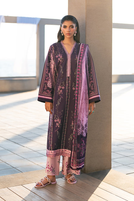 Xenia Formals 3 Pc Unstitched Embroidered Lawn Suit DELDAR