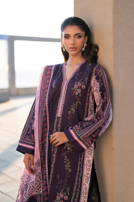 Xenia Formals 3 Pc Unstitched Embroidered Lawn Suit DELDAR