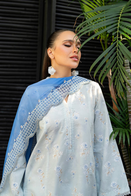 Xenia Formals 3 Pc Unstitched Embroidered Lawn Suit LISSE