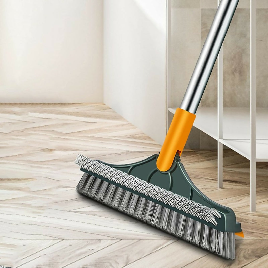 3 In 1 Floor Scrub Brush With Long Handle - Household Cleaning Brush - Random Color