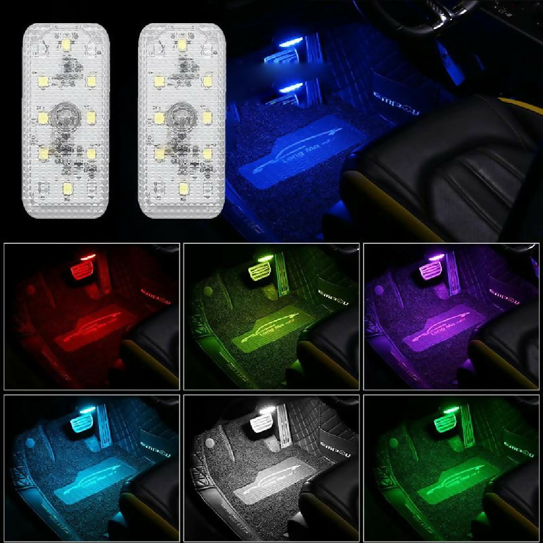 Car Interior Mini Led Car LED Lights Interior Magnetic Auto Interior lighting USB Rechargeab ...