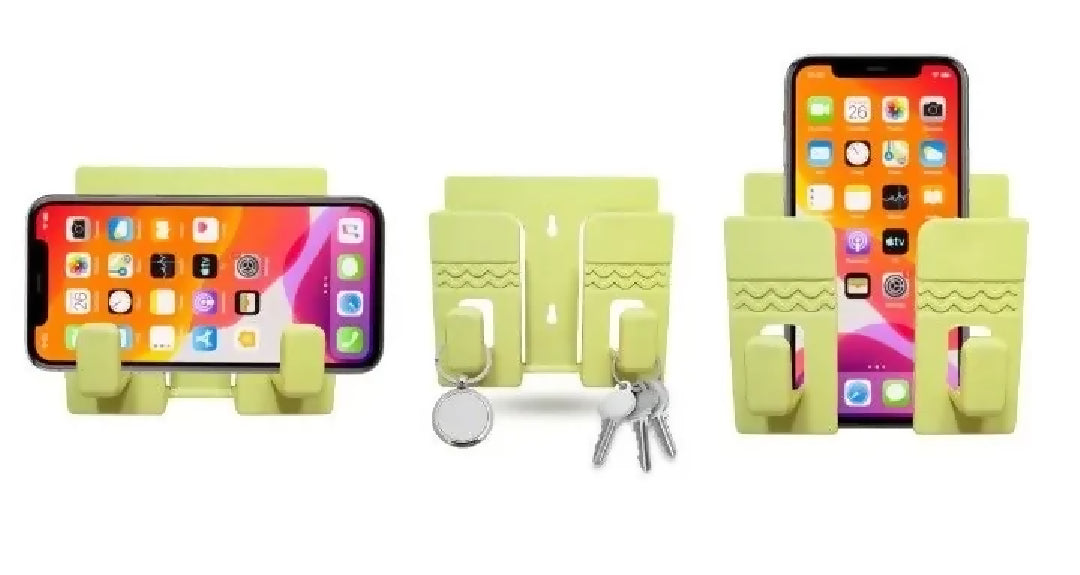Pack of 3 Wall Mounted Universal Mobile Phone Holder for Charging
