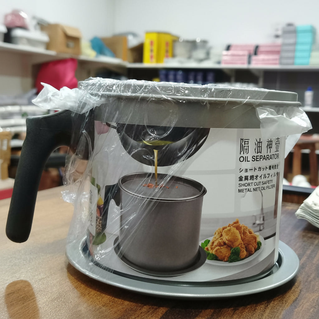 High-Quality-1-4L-Fryer-Oil-Filter-Pot-Carbon-Steel-Oil-Can-with-Stainless-Steel-Strainer-Kitchen-Storage-Jug-Without-Box