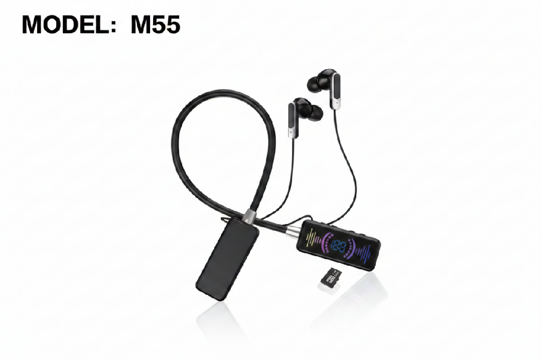 Aroma M55 Stereo Neckband Earphone with LCD Display