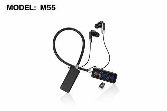 Aroma M55 Stereo Neckband Earphone with LCD Display