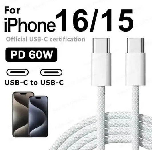 60W Iphone type c to c charging cable fast for 17 pro max 16 pro max
