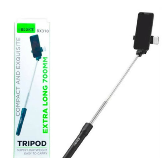 BLUKS BX310 3 in 1 Tripod Stand Selfie Stick with light and with Bluetooth Remote