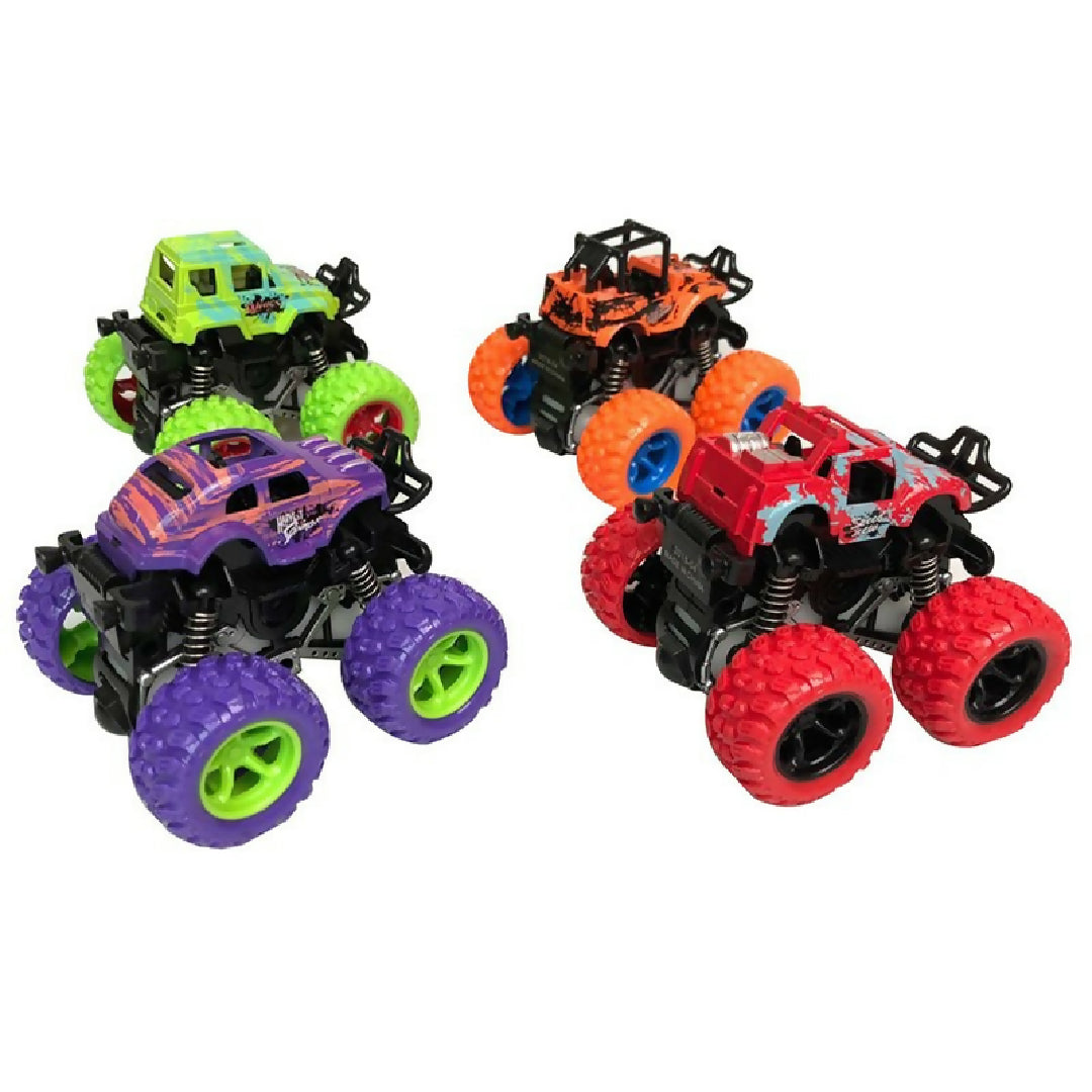 4WD Pull Back Monster Trucks with High Speed Random Color Die-cast Buggy Functions Toy Cars Collectible Off-Road Car Gift for Kids Kid inertia mini car toy Kids truck toy horses retreat play vehicles friction powered
