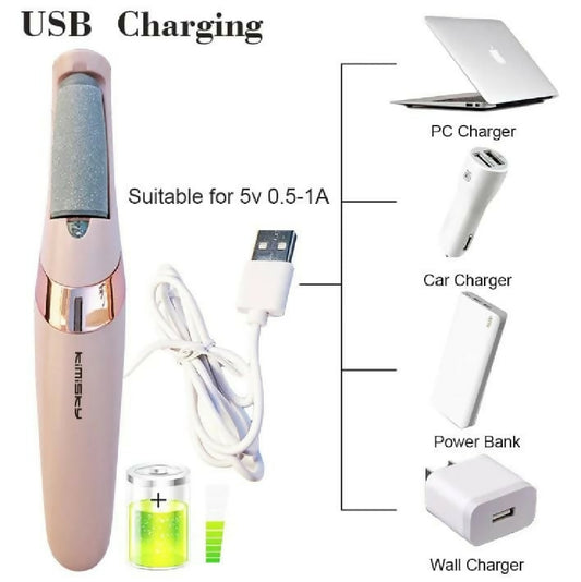 Rechargeable Electric Pedi Foot Filer Effective Callus Remover Soft Smooth Feet Durable Quality Easy Use
