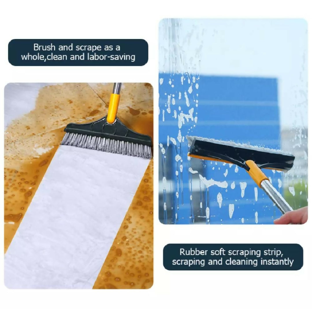 2 In 1 Multi Functional Rotating Floor Scrub Brush With Long Handle