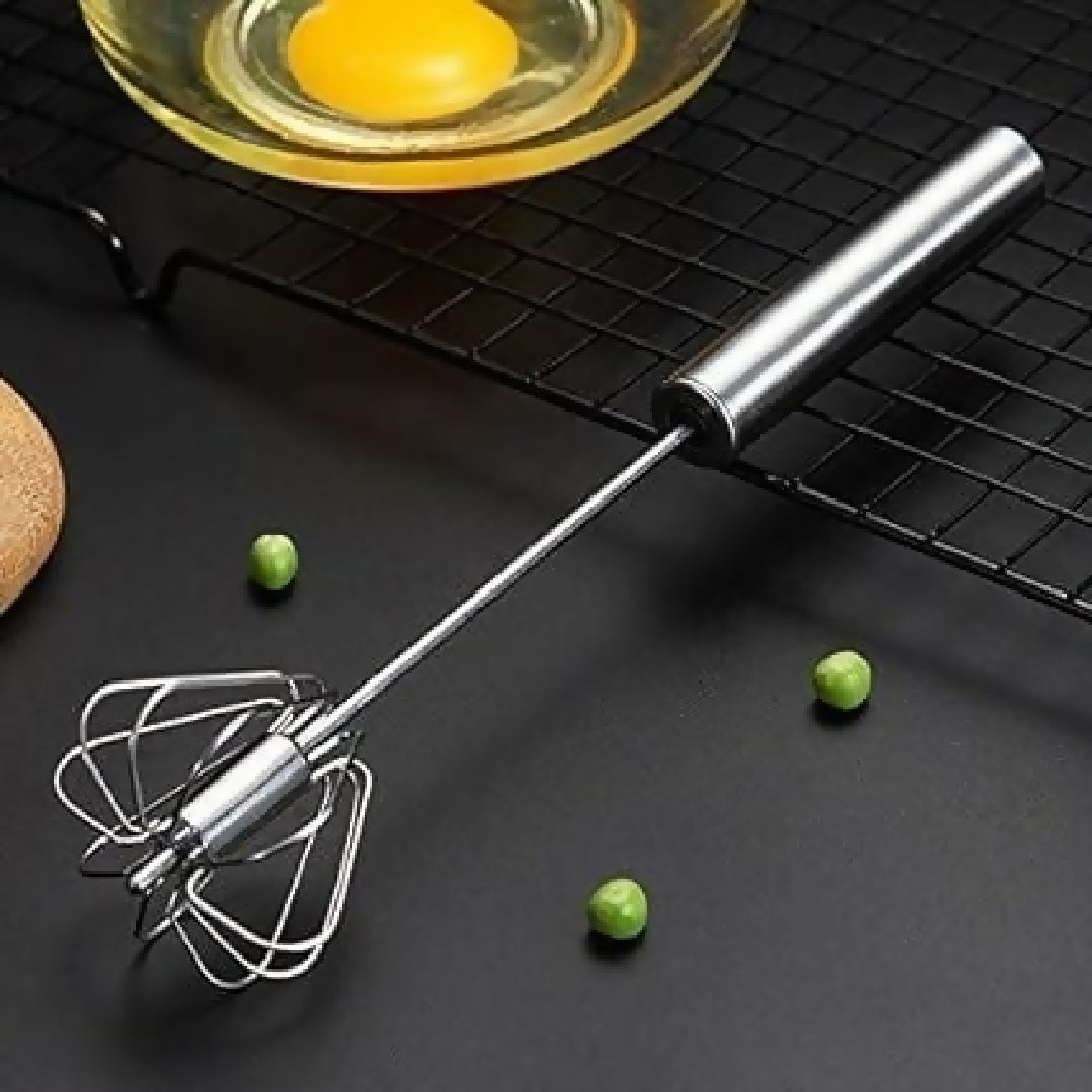 Hand Pressure Semi-Automatic Egg Beater Kitchen Accessories Tools Self Turning Cream Utensils Whisk Manual Mixer - 40 by 7-5 cm
