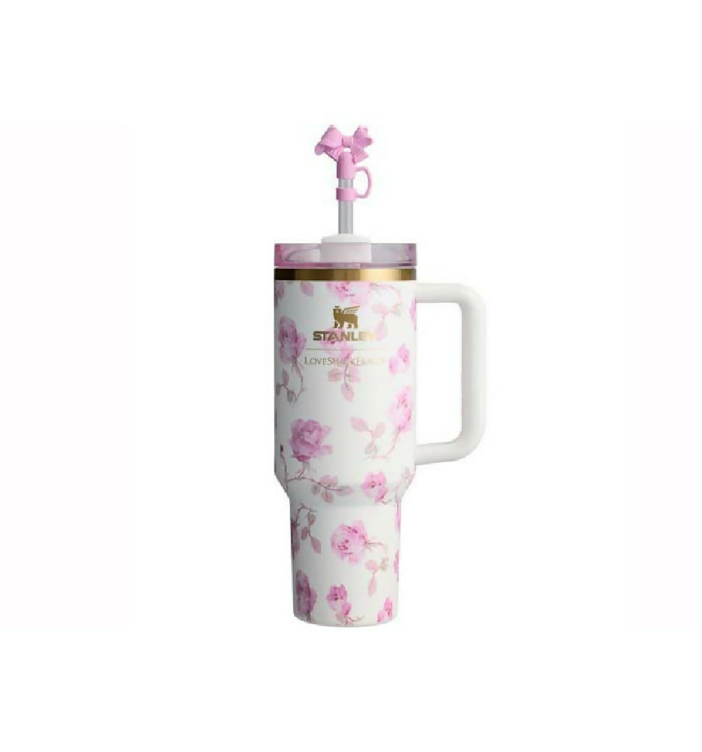STANLEY X LOVE SHACK FANCY TUMBLER QUENCHER 40 OZ - PREMIUM GIFT BOX PACKAGING WITH STRAW TOPPER