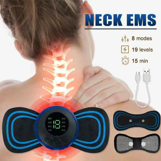 EMS Mini Portable Electric Neck Back and Body Pain Relief Massager