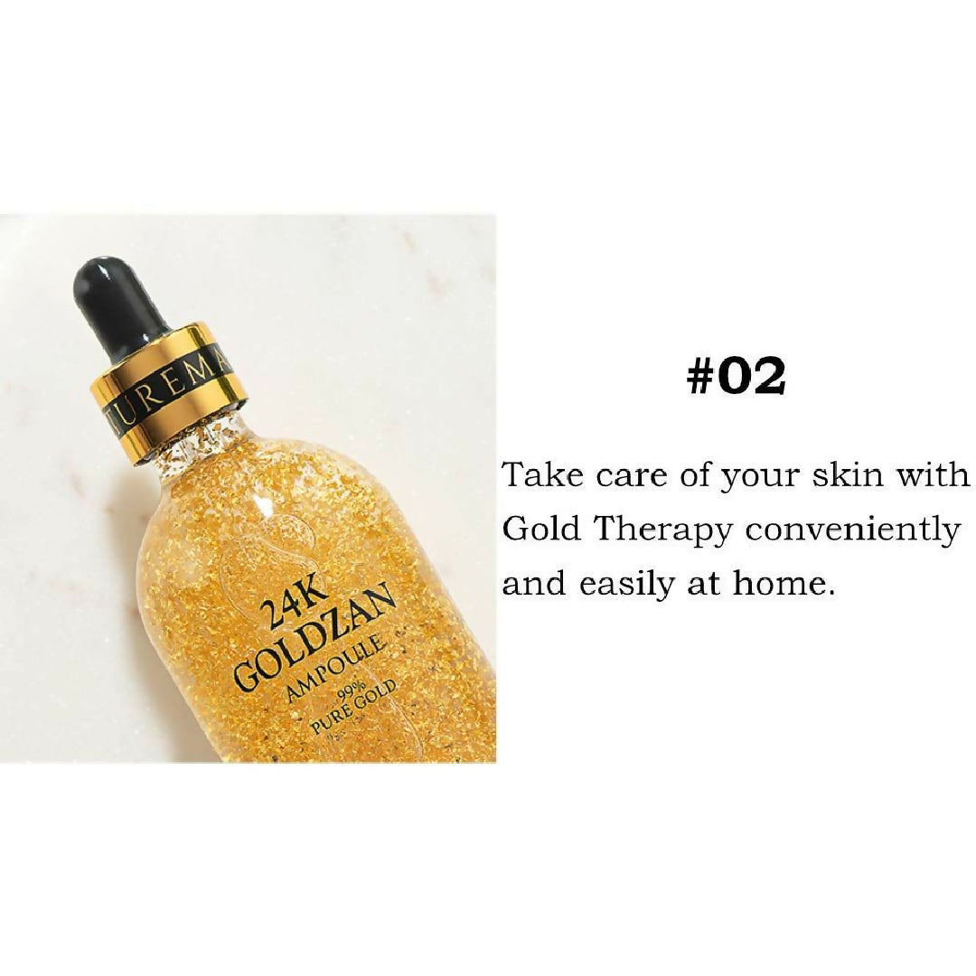 24K Goldzan Facial Serum Ampoule Pure Gold 999 Maison De Nature 100 Ml Made In Korea