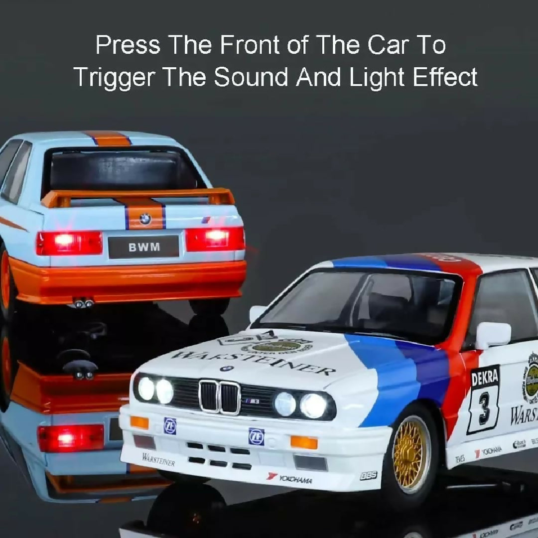 Diecast BMW M3 Car Model with Light and Sound Random Color
