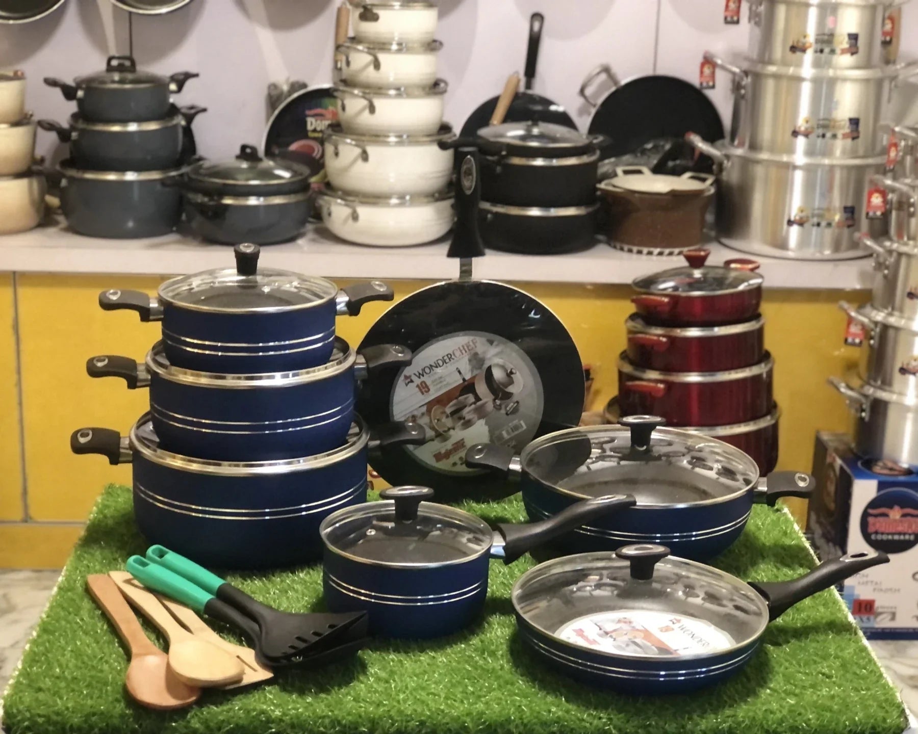 WONDER CHEF GIFT SET 19 Pcs 2 Layers Marble Coated