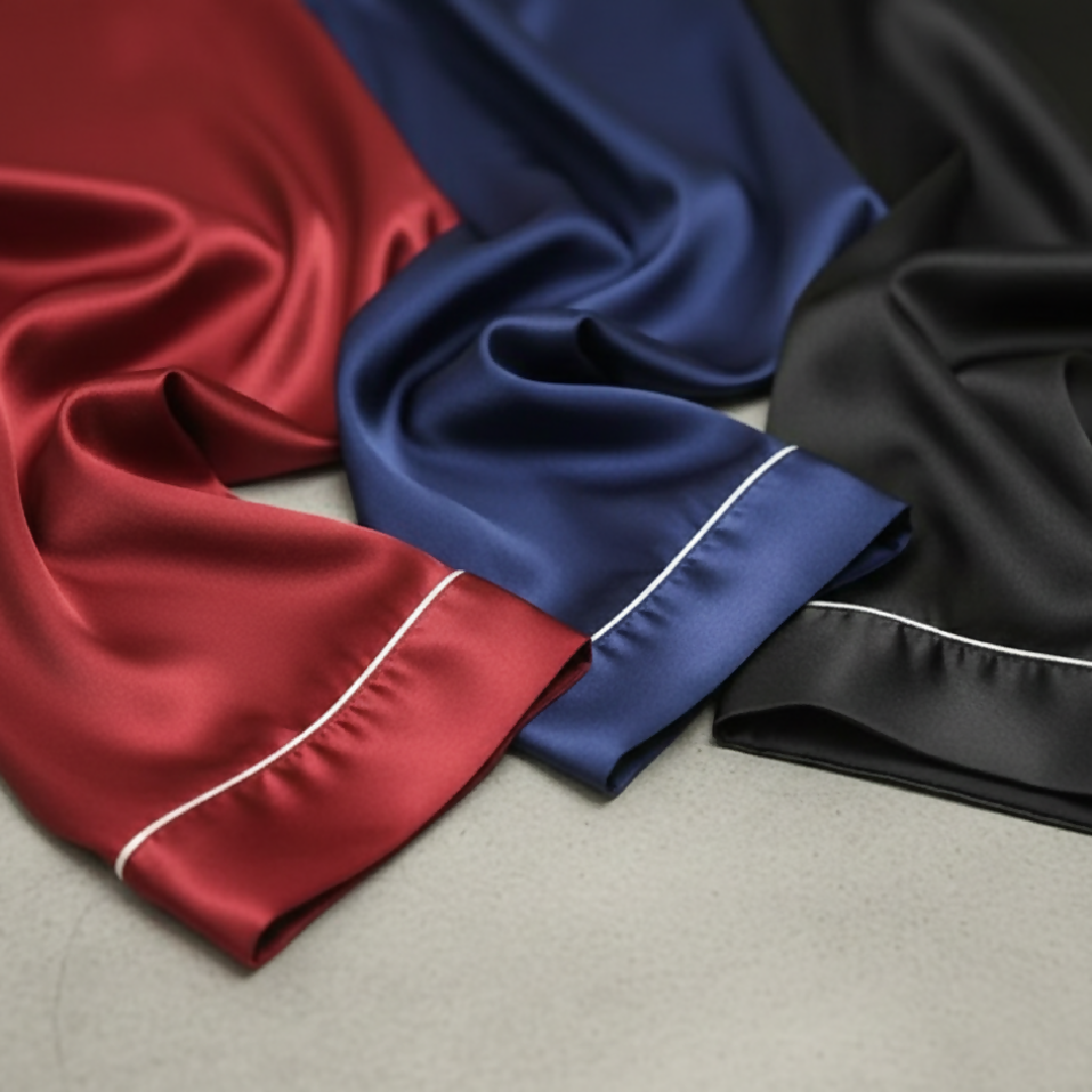 Premium Satin Silk Couple Night Suit Pajama - Short Set - Matching Luxury Nightwear for Men and Women - 4 Pcs