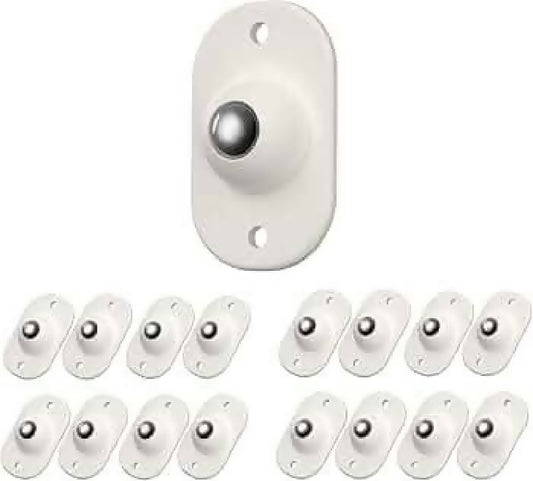 4PC Pulley Wheels Self Adhesive Pulley 360 Rotating Wheels Mini Swivel Casters Wheels Universal Wheels For Furniture Various Storage Boxes