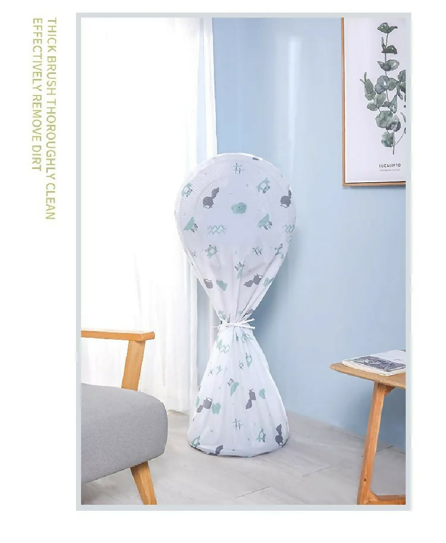 Decorative Fan Cover with Colorful Pattern Design - Dust Protection and Stylish Room Accent