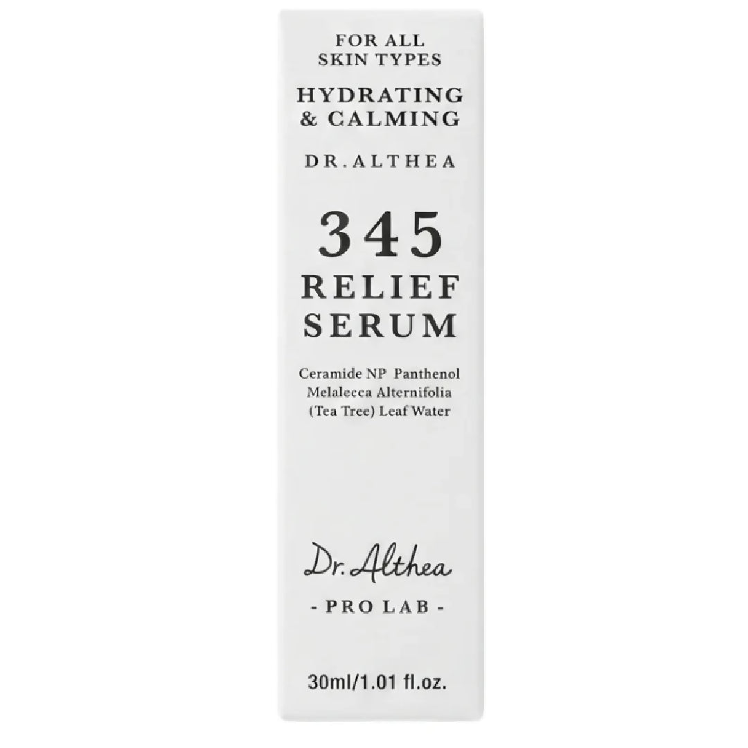 Dr Althea 345 Relief Serum Hydrating Calming Serum with Tea Tree Leaf Water Ceramide NP Niacinamide Barrier Repair Deep Hydration 30ml