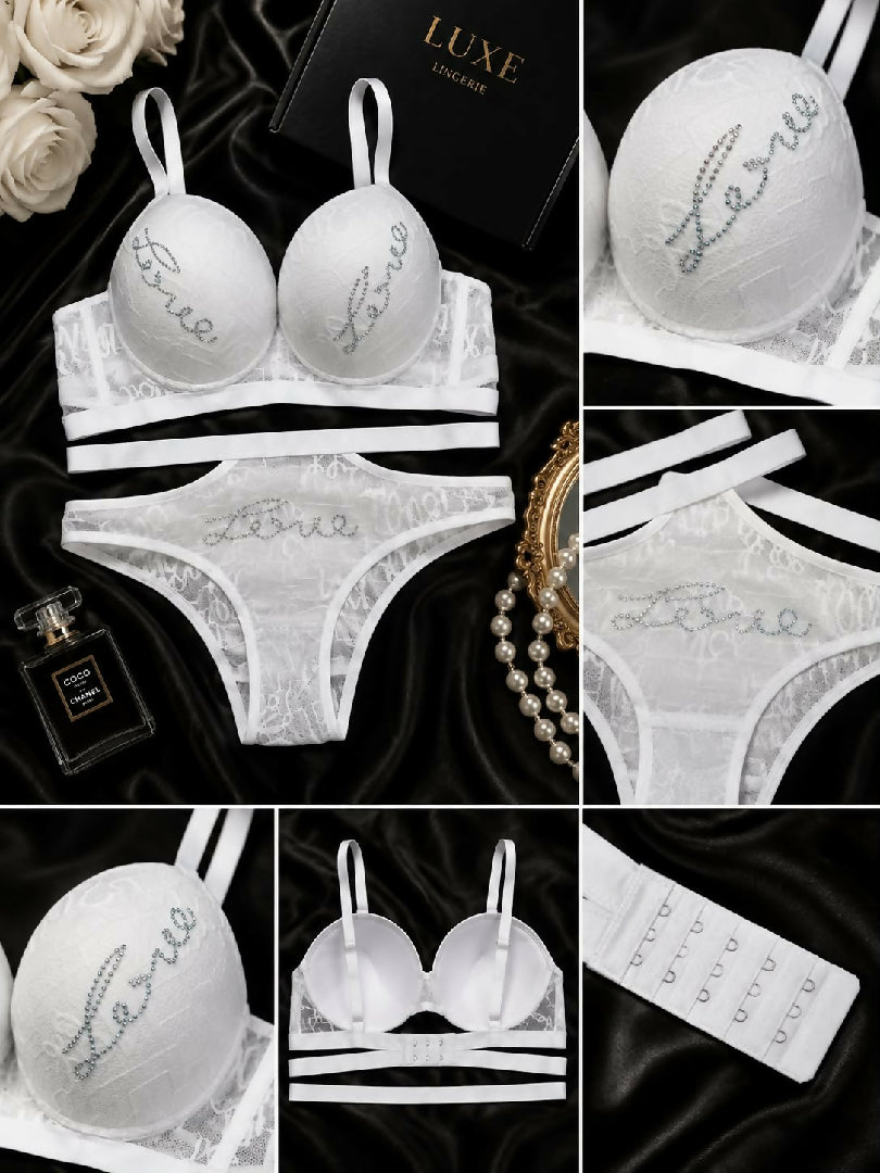 Elegant Double Padded Push Up Bra and Panty Set