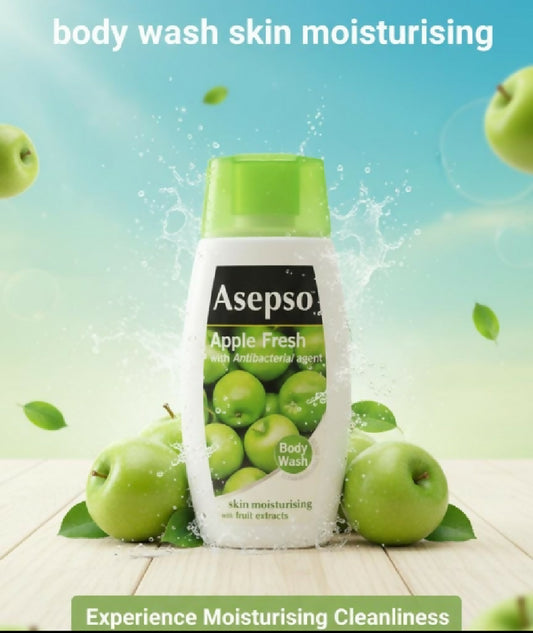 Asepso apple fresh antibacterial body wash for skin moisturizing in 250 ml