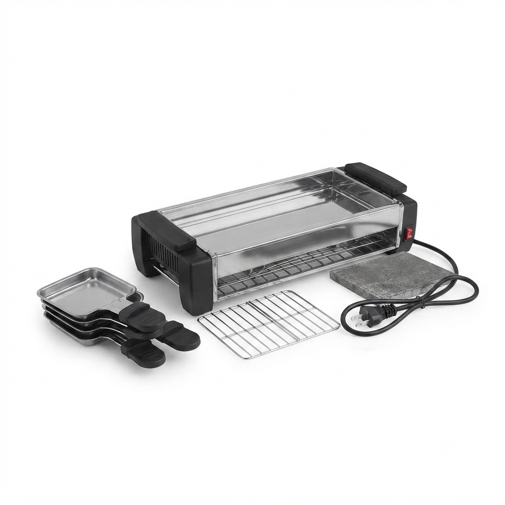 Electric And Barbecue Grill Indoor Stone Surface Cooking Powerful Food Grilling Appliance
