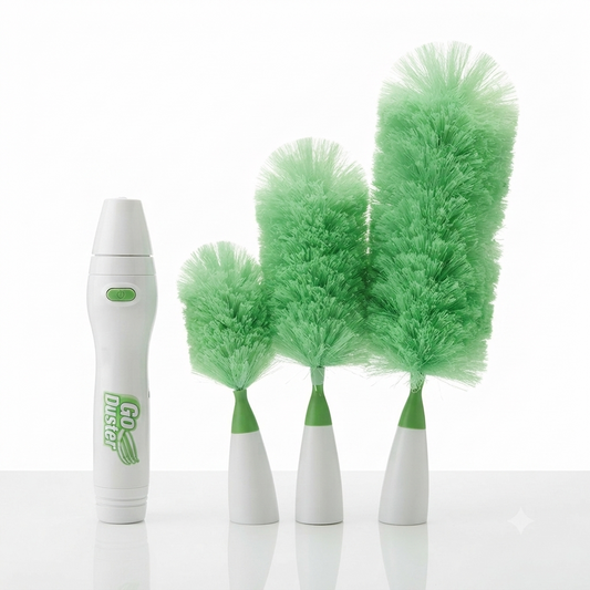 Newest Go Duster Cell Operating 360 Rotating Feather Duster Dust Cleaning Brush