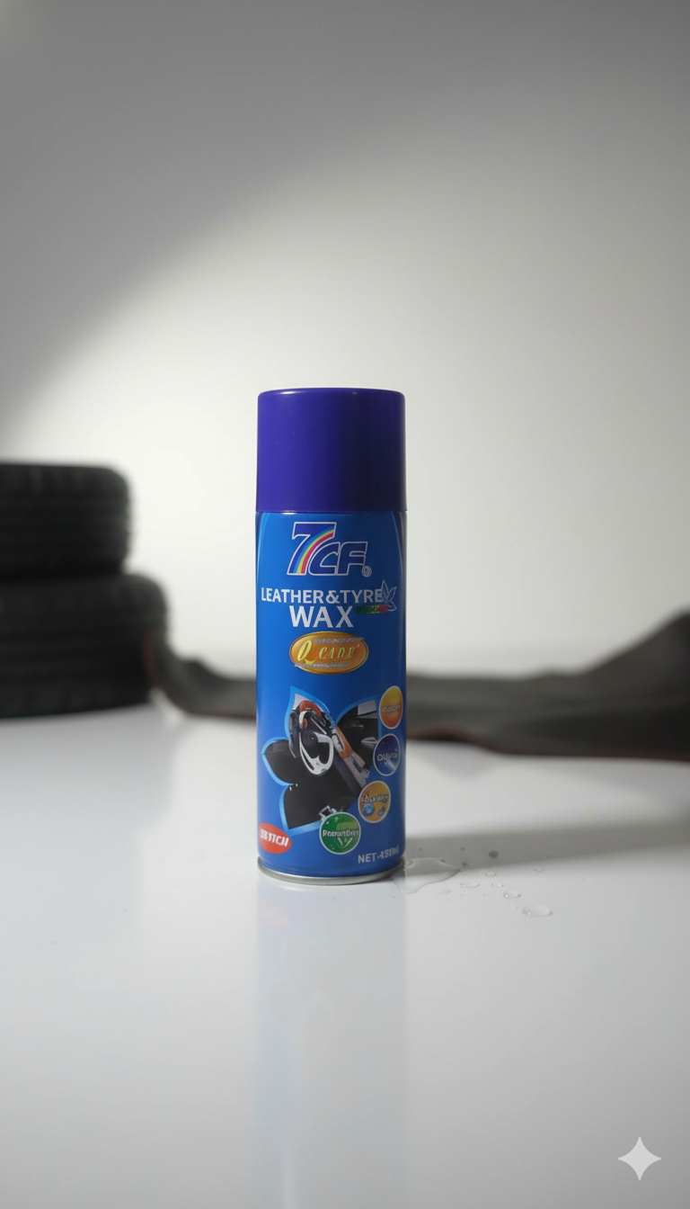 7FC Leather and Tyre Wax 450ML Yulan   High Gloss Shine and Protection