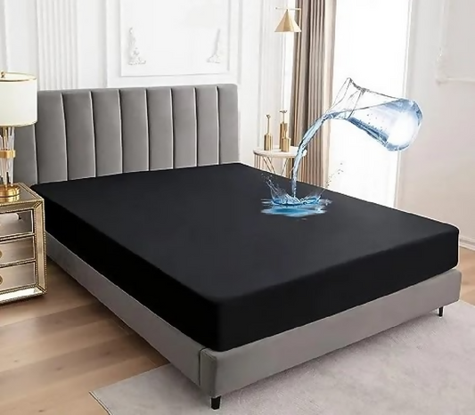 King Size Waterproof Mattress Cover Breathable Soft Noiseles And Dustproof Protection For Ultimate Bed Comfort And Hygiene Random Color