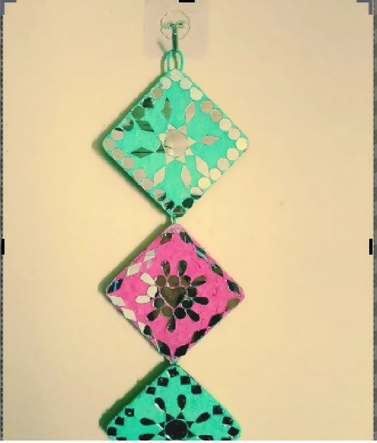 Hanging Multi Aperture handcrafted painted Frame home and wall decor