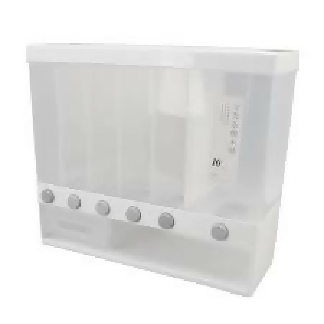 Rice Dispenser Wall Mounted 6 Grid Dry Food Dispenser Large Cereal Dry Food Storage Containers for Storage Rice Grains Nuts Beans Candy Laundry Dispenser for Kitchen Pantry