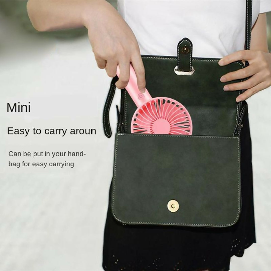 Portable Hand Held Fan Office Desktop Multifunctional Folding Double Headed Small Electric Fan With A Neck Lanyard